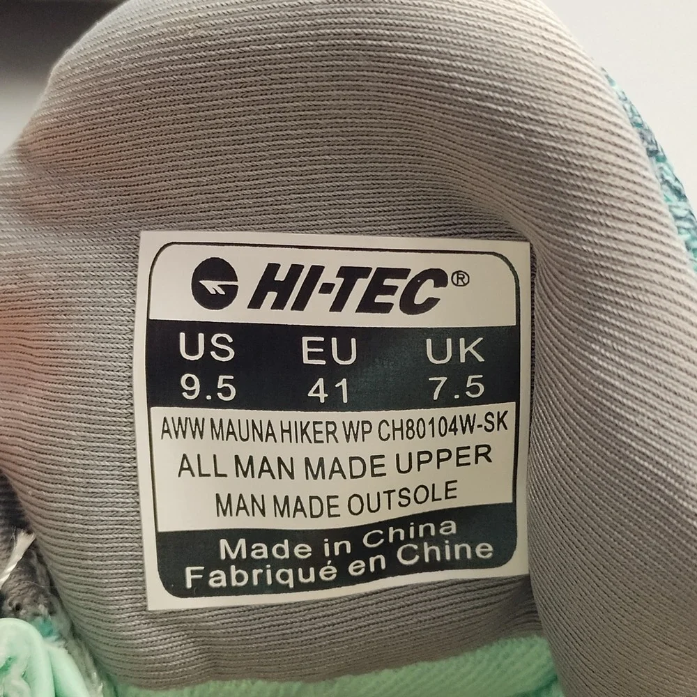 HI‎ -TEC Aww Mauna WP Hiking Shoes Mens US Size 9.5 Multi Waterproof CH80104W-SK